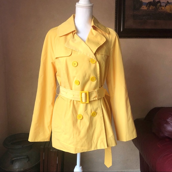 London Fog Jackets & Blazers - London Fog Yellow Trench Coat-S